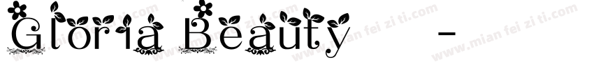 Gloria Beauty花体字母字体转换
